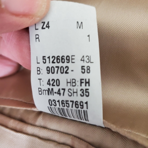 Lauren Ralph Lauren 100% Lambswool Hounds tooth Tan Jacket, Size 43L - Picture 9 of 15